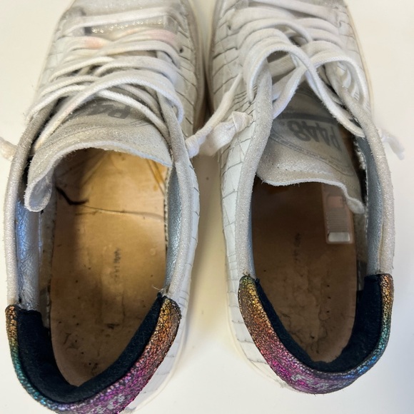 P448 Silver and white size 36  Sneakers Made in italy - Picture 6 of 8